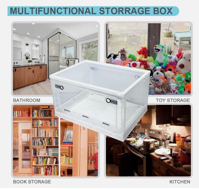 Plastic Collapsible 55L Large Cube Storage