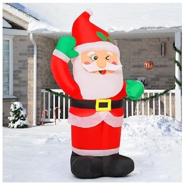 Christmas Inflatables 4.2 FT Indoor Outdoor Yard Lawn Garden Decorations Blow Up Santa Claus Inflatables with Built-in LEDs for Christmas Indoor Outdoor Yard Lawn Garden Decorations