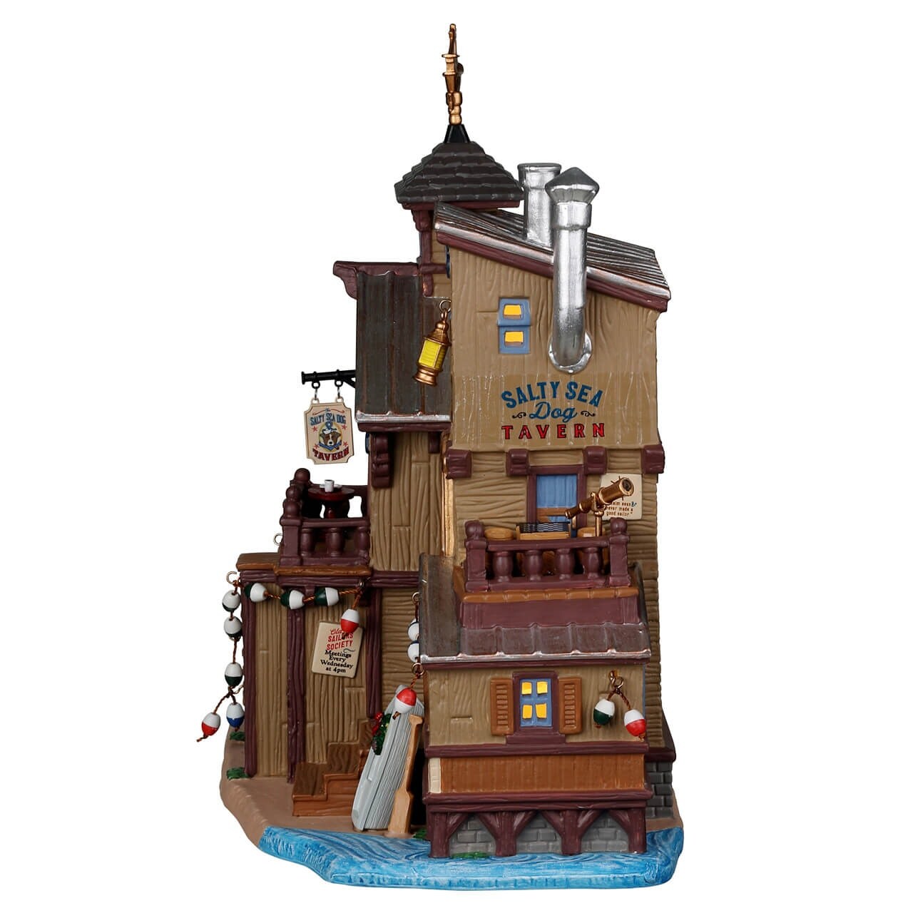 Lemax&#xA9; Plymouth Corners Village&#x2122;: The Salty Sea Dog Tavern Beach Building