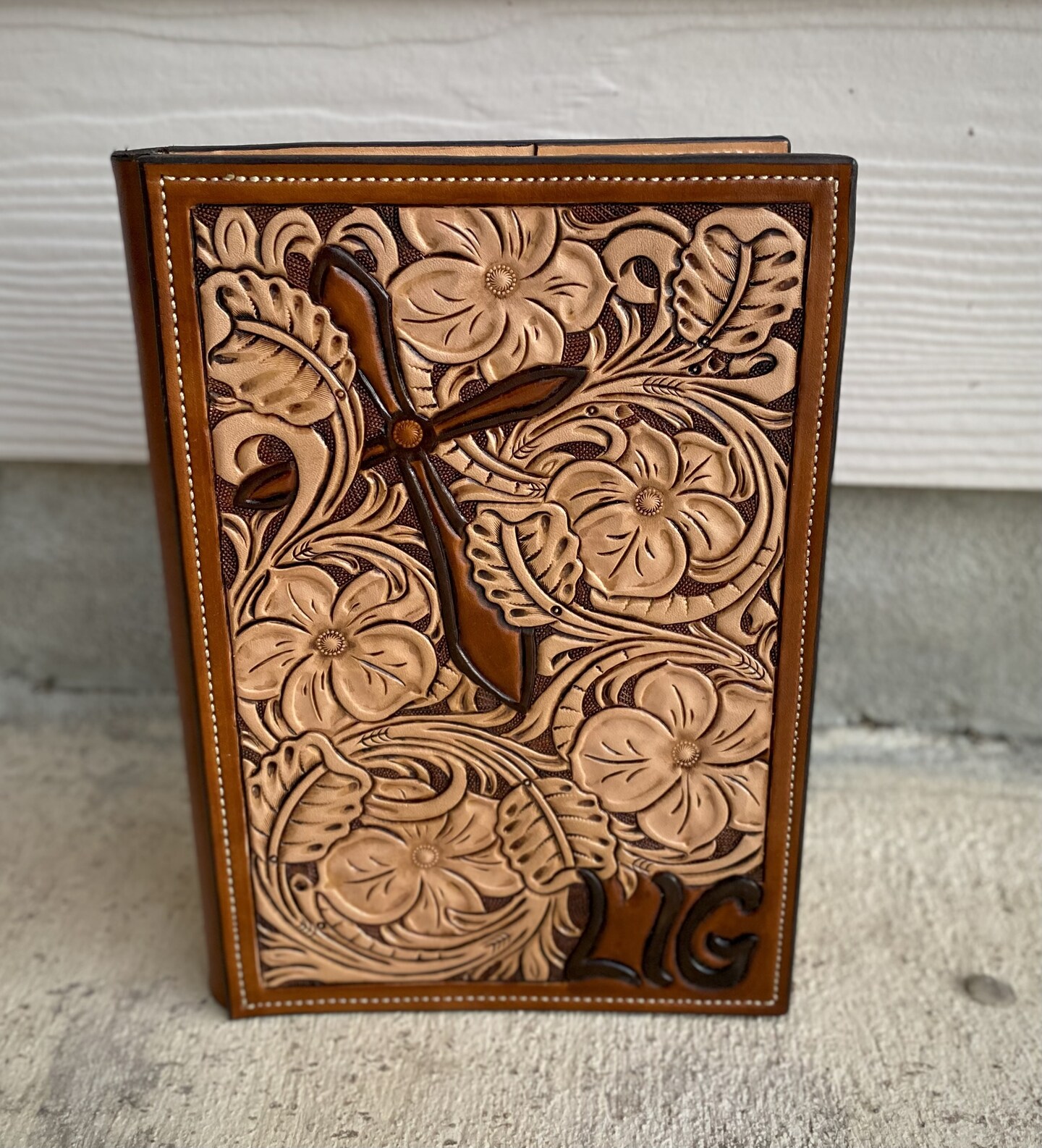 Tooled Leather Bible & Cover