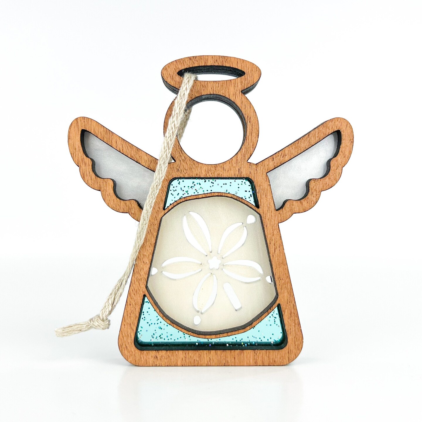 3.5&#x22; Sand Dollar Ornament - Handcrafted in Texas - Mother&#x27;s Angels&#xAE; Figurine - Mother&#x27;s Day Gifts
