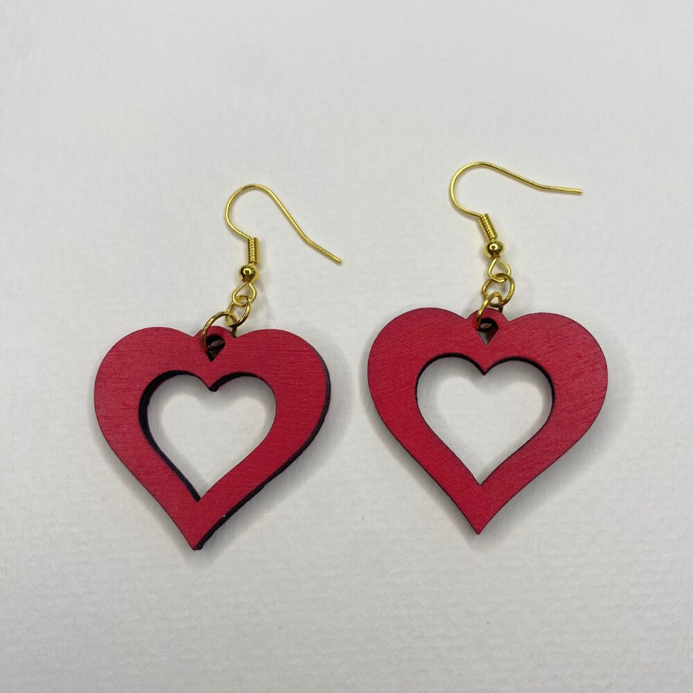 Red Metal Valentine's Hearts Ornaments - Valentine Gift - Metal