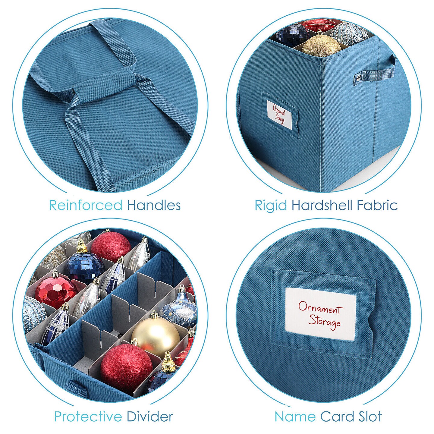 128slots Christmas Ornament Storage Box Container 2pack