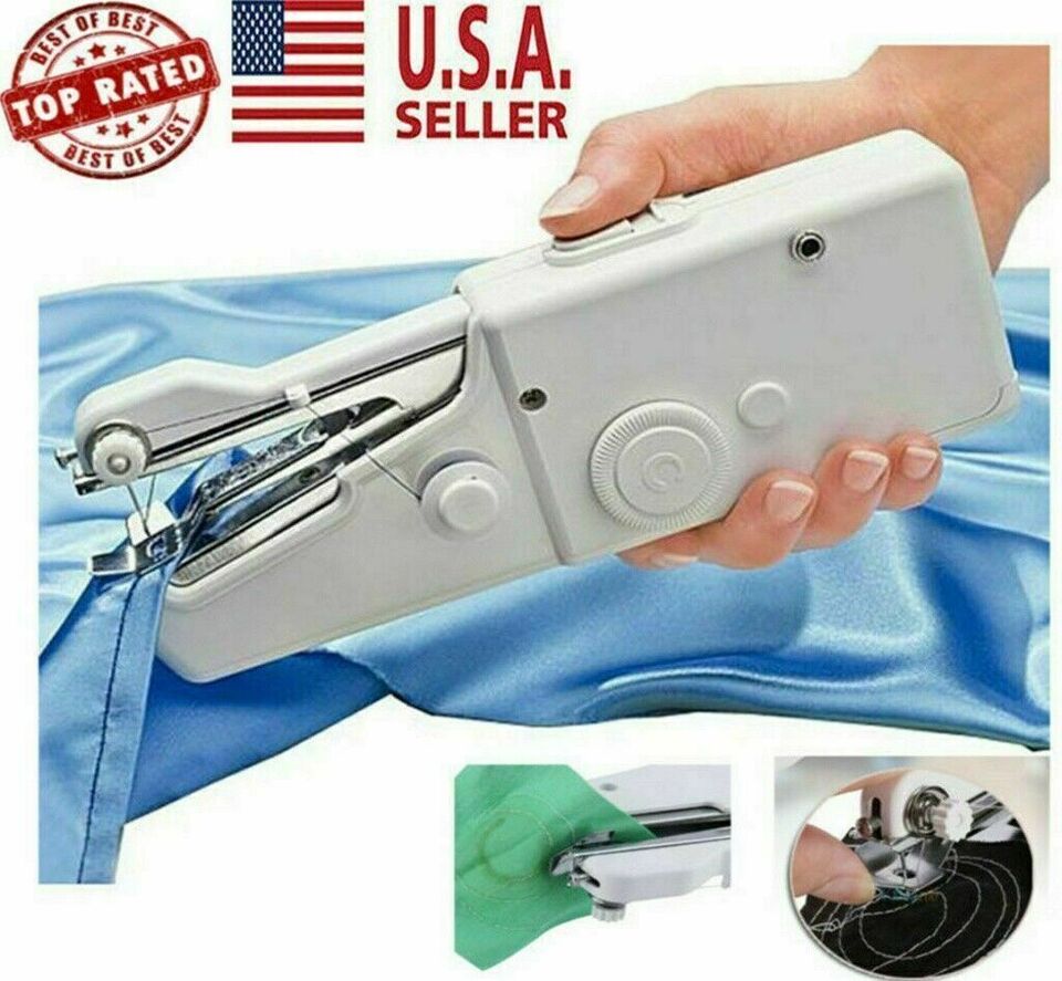 Mini Portable Electric Tailor Stitch Hand-held Sewing Machine.