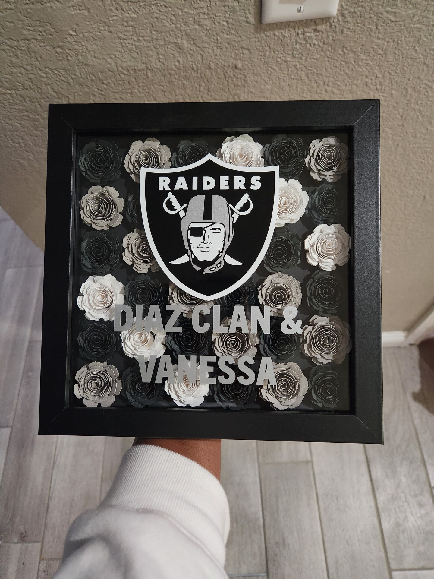 Personalized Customized Las Vegas Raiders Football Floral Gift