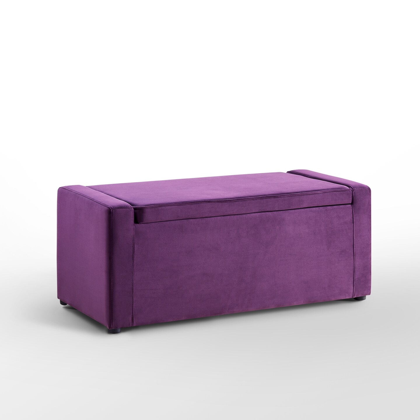 Alejandro Velvet Upholstered Storage Ottoman Bench