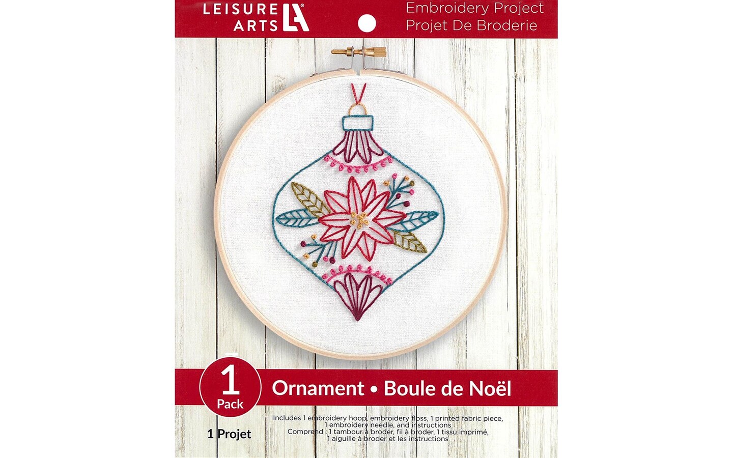 Leisure Arts Kit Embroidery 6" Ornament Michaels