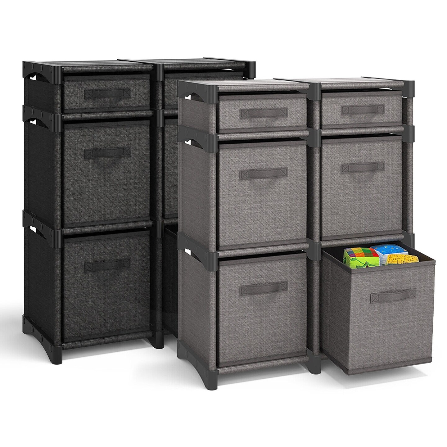 Cube Storage Organizer with Bins for Bedroom, Living Room, Office
