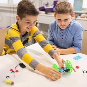 STEM Projects for Kids Ages 8-12, Robotics for Kids, DC Motor Model Car Kit, Electric Building Engineering Experiment Science Kits, Toys Gifts for Boys and Girls Ages 8 9 10 11 12