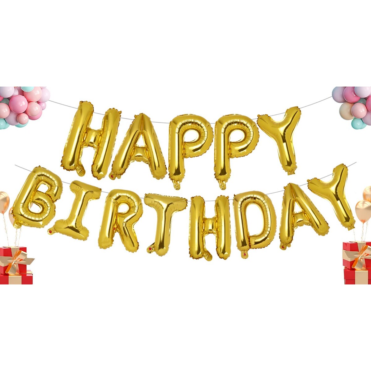16 Inches Aluminum Foil Birthday Banner Balloons