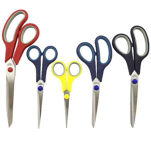 Scissors All Purpose,Scissors Set of 5,Sharp Craft Scissors Different  Sizes,Soft Comfort-Grip Handles Fabric Household Scissors Suitable for  School