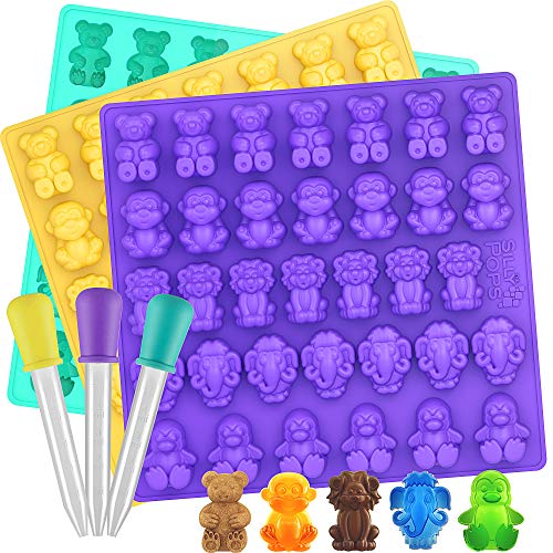 1pc Mini 45 Grid Cartoon Bear Shaped Wax And Gummy Candy Mold, Silicone  Dropper Mold Set