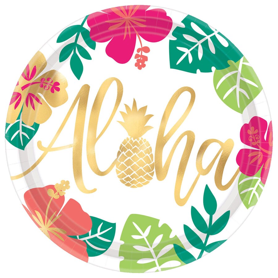 Aloha Metallic 10.5&#x22; Round Plates