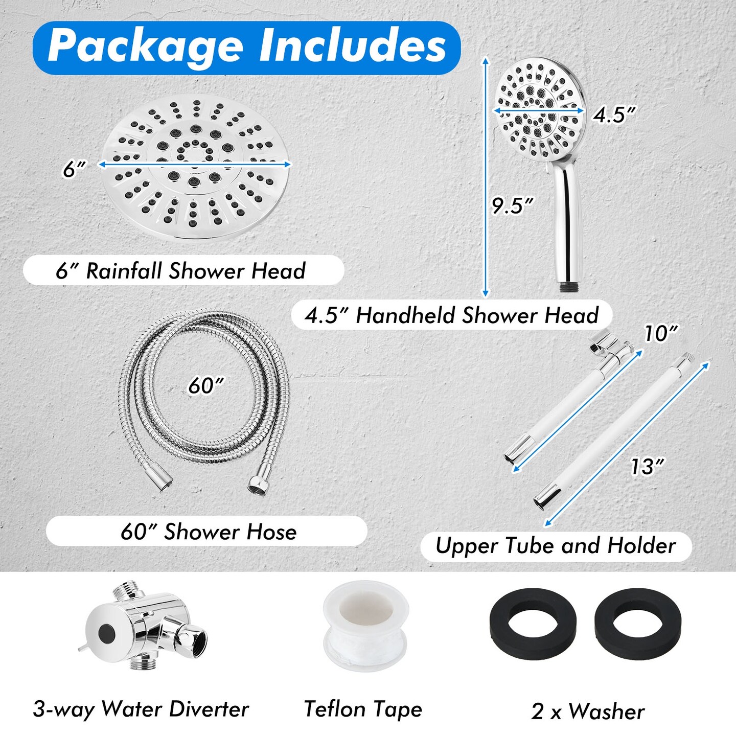 High Pressure Combo Handheld Shower Head