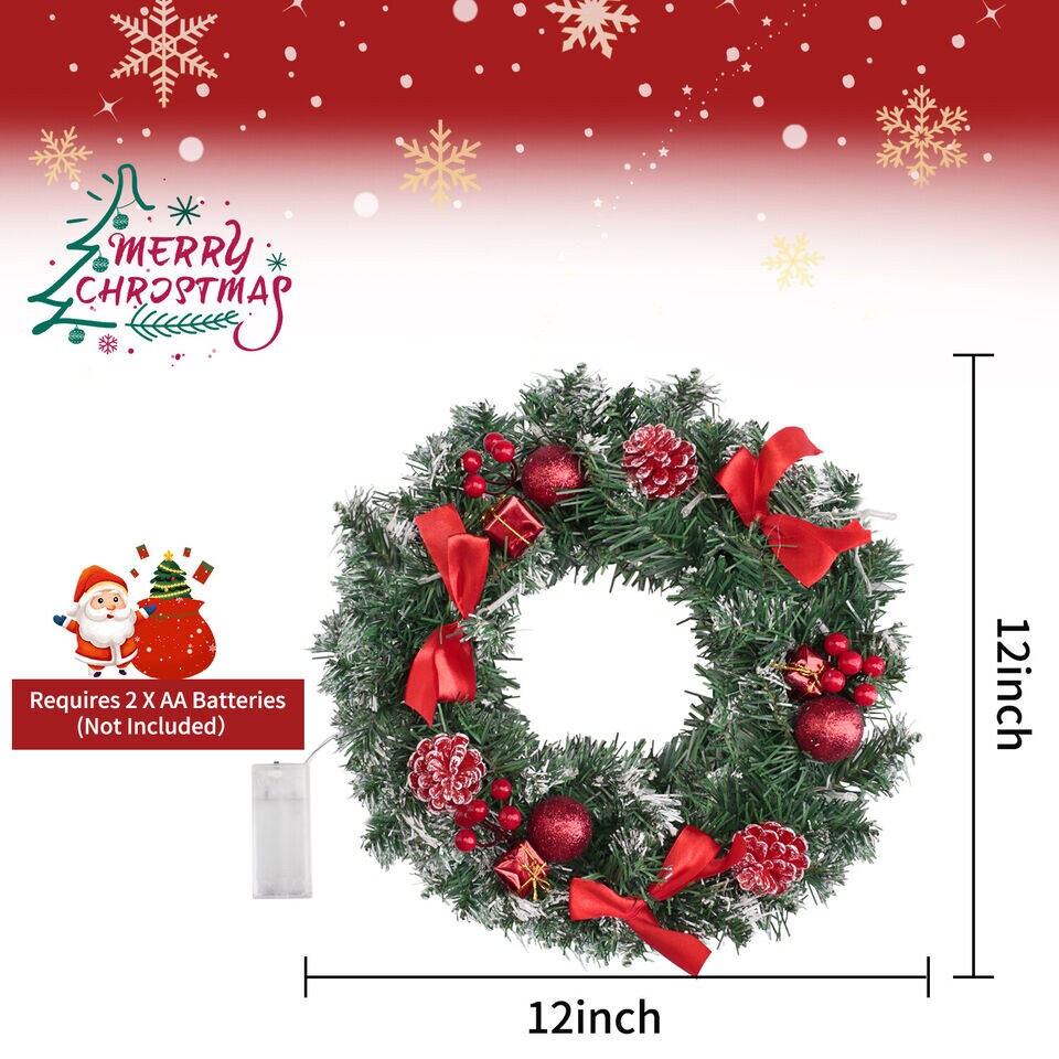 Christmas Front Door Wreath with Artificial Flowers | Michaels