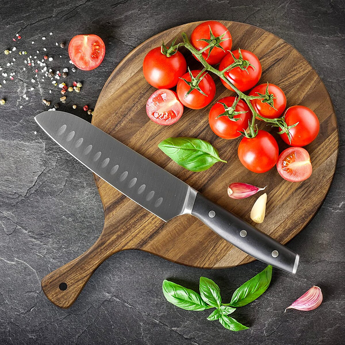 16x12 Inches Round Cutting Board with Handle