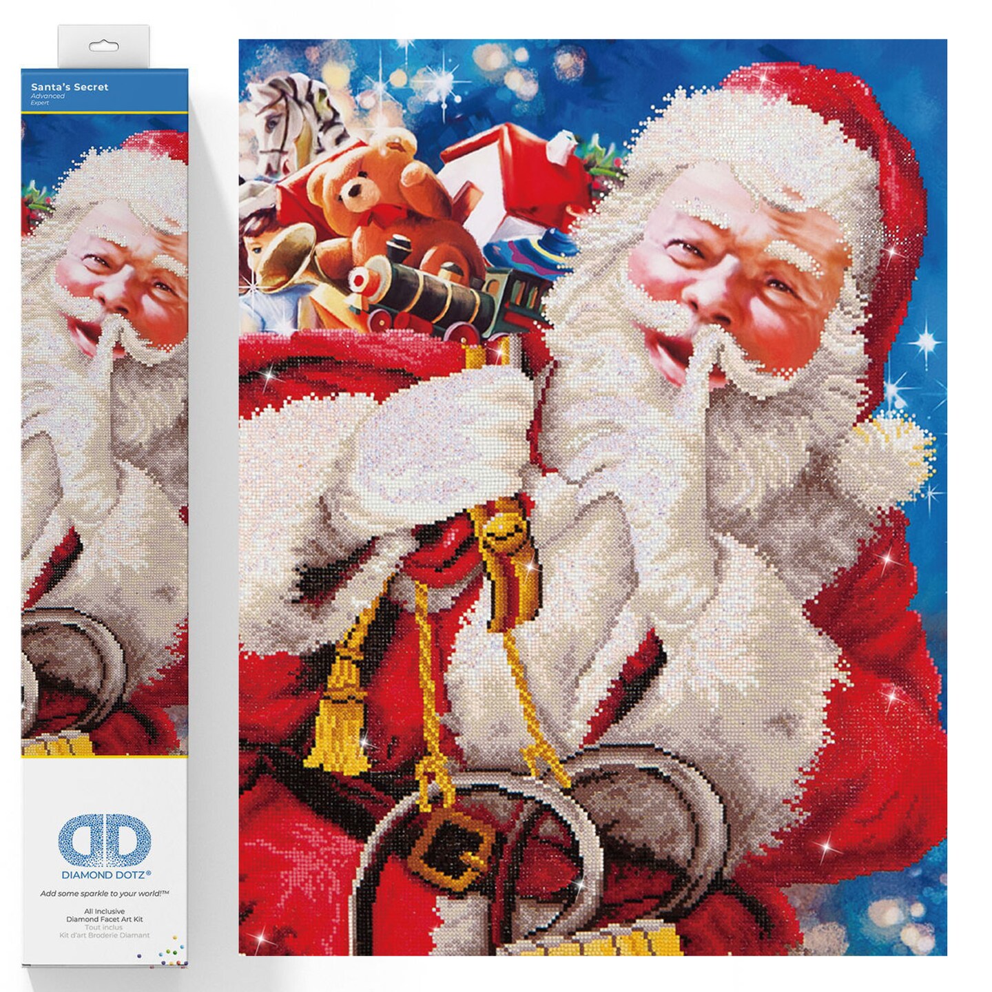 Diamond Dotz Santa's Secret Diamond Painting Kits for Adults - Diamond Art Kits a Relaxing Creative Craft Kit with Dotz Gems 32.3x22.4