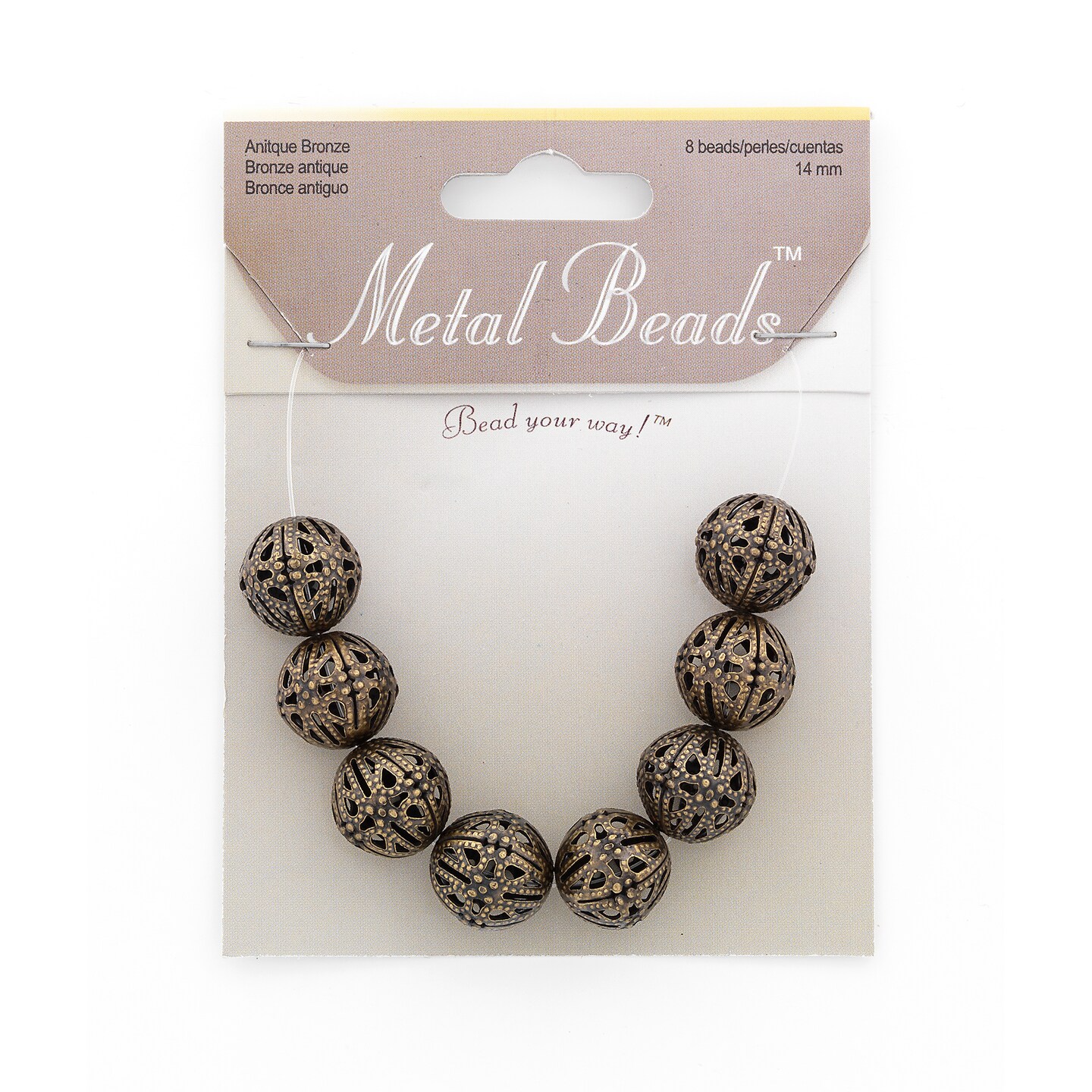 Ida Filigree Metal Round Beads Value Pack