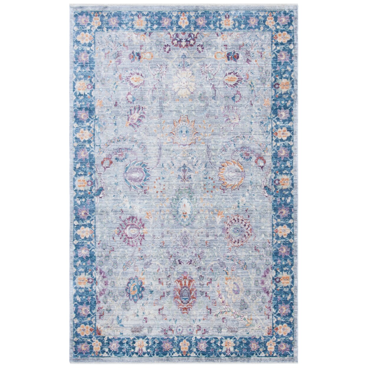 SAFAVIEH Illusion ILL703A Light Grey/Purple Rug: Luxe Oriental Style