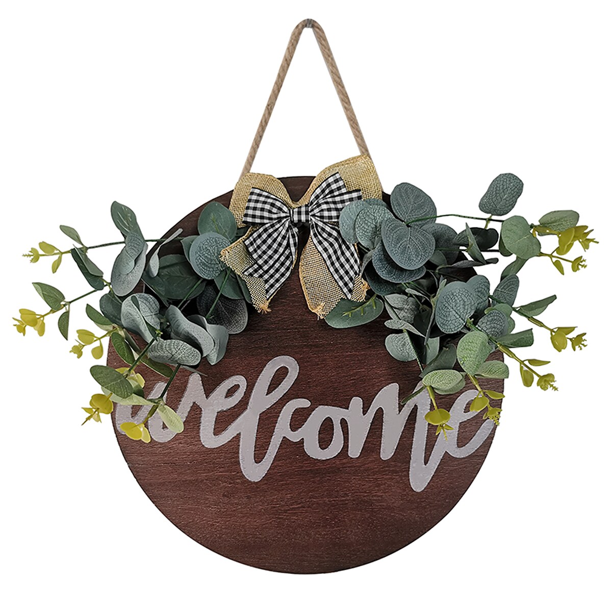 Hanging Outdoor Welcome Sign Wreaths