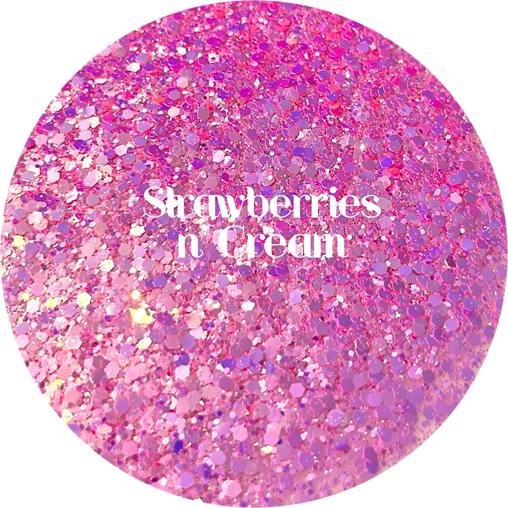 Polyester Glitter - Strawberries n&#x27; Cream by Glitter Heart Co.&#x2122;
