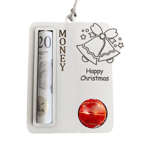 Kitcheniva Unique Wooden Money Holder For Christmas Cash Gift