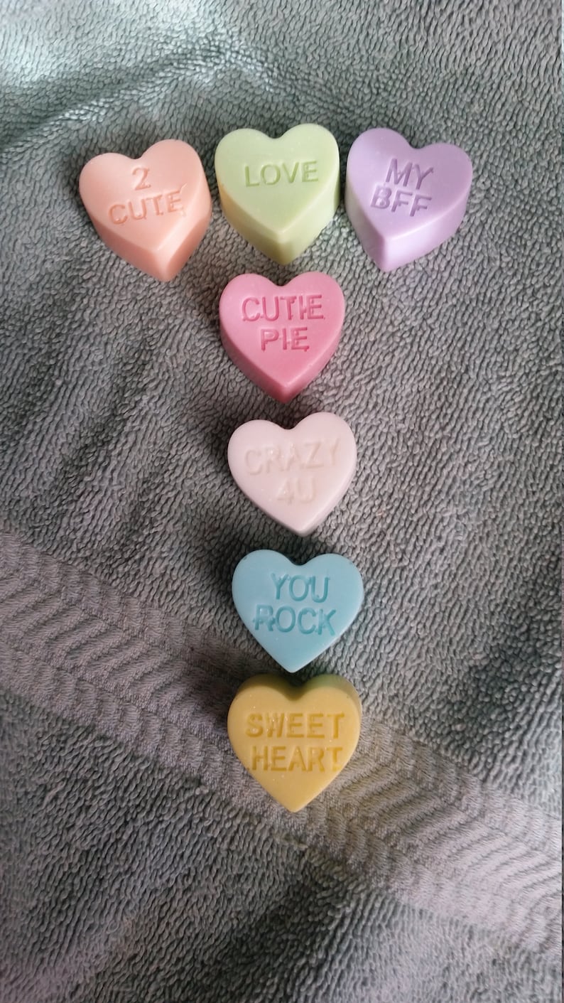 Valentines Day Soap Mini Heart Soaps - Hearts, Mini Hearts, Heart, Heart  Sayings, Bridal Shower, Wedding Favor, Kids Soaps, Mini Soaps