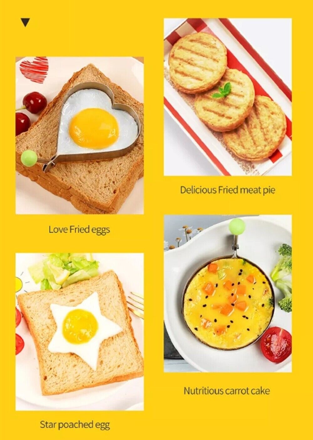 5 Non-Stick Stainless Steel Fried Egg Pancake Ring Mold Kitchen Tools