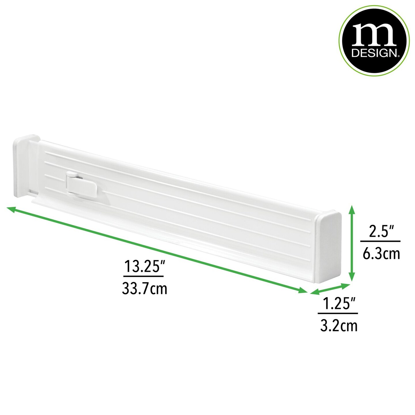 mDesign Expandable Adjustable Kitchen Drawer Divider, 8 Pack