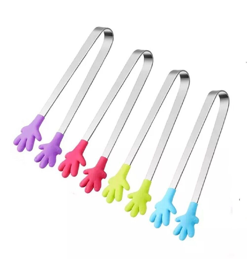 Kitcheniva Kids Mini Tongs 5&#x22; 4 Pcs