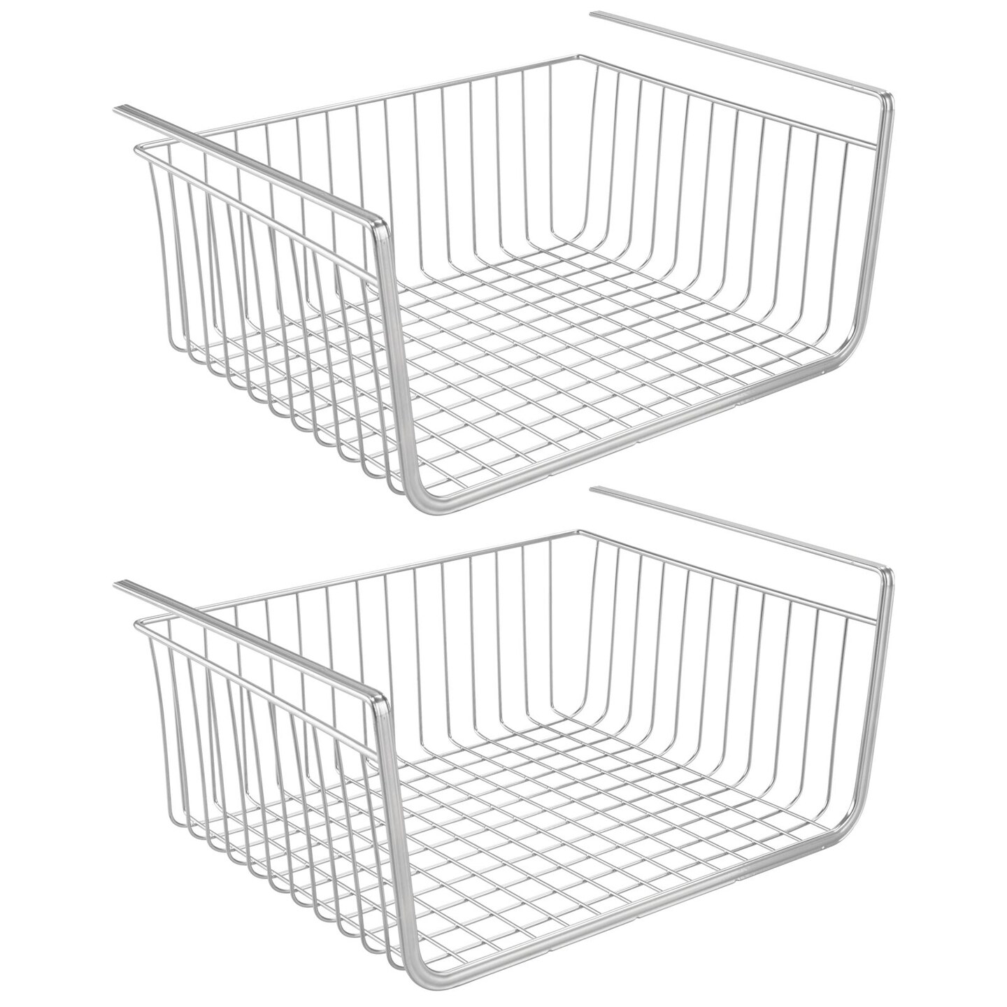 mDesign Metal Under Kitchen Pantry Shelf Hanging Storage Basket