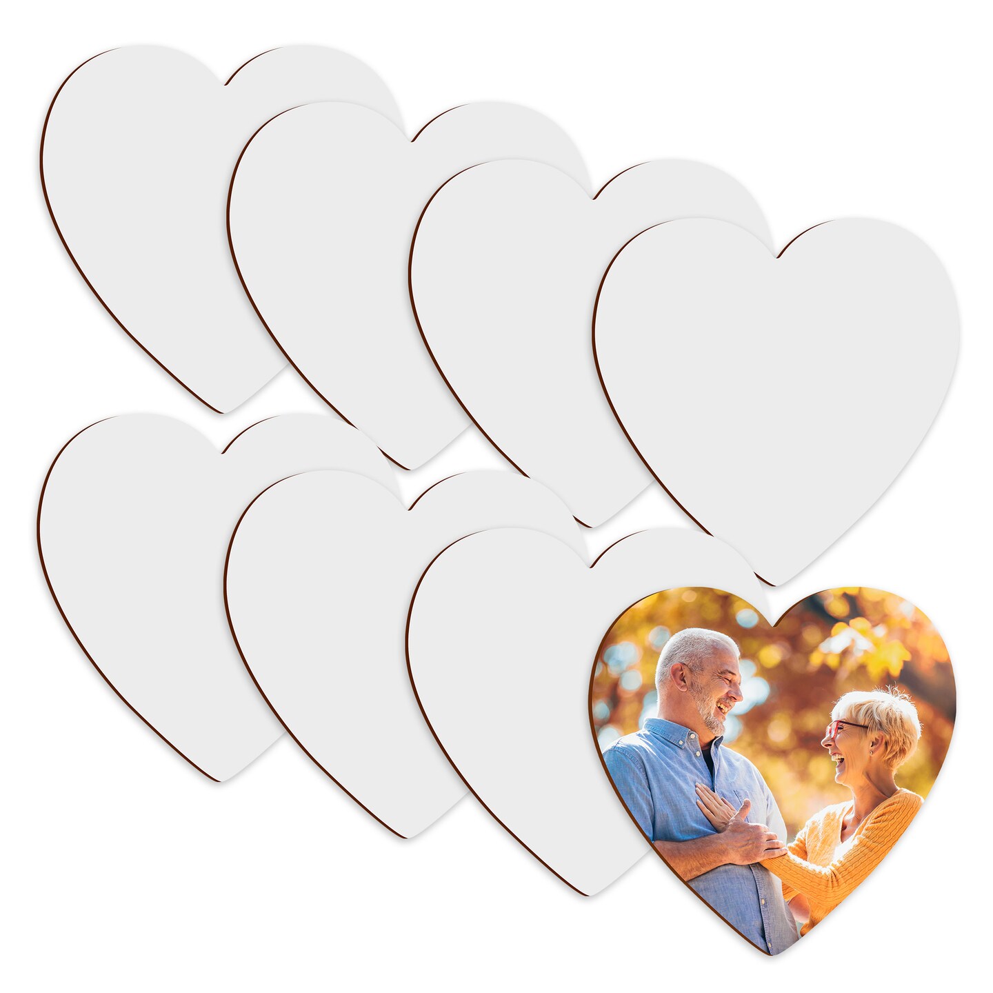 4 Heart Cork Coaster-Blank