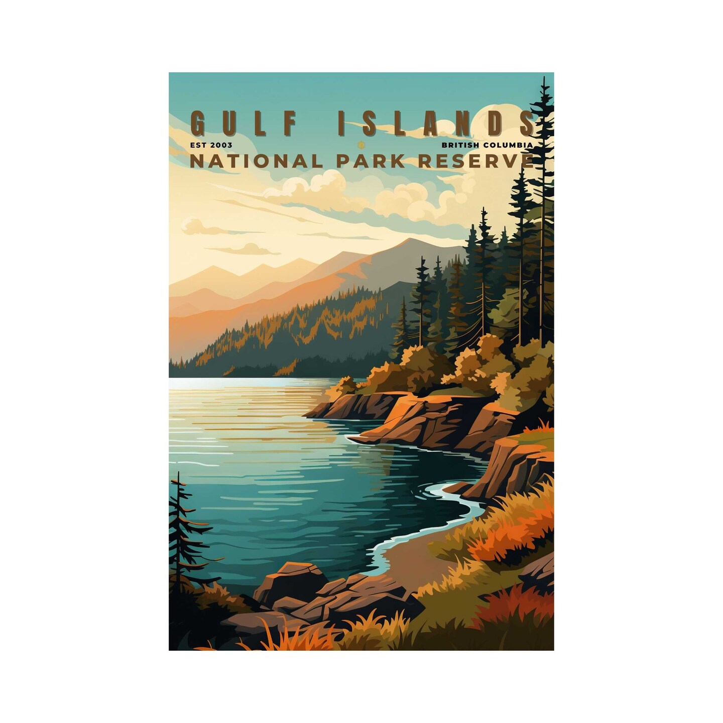 Gulf Islands National Park Reserve Poster, Travel Print, Office Poster ...