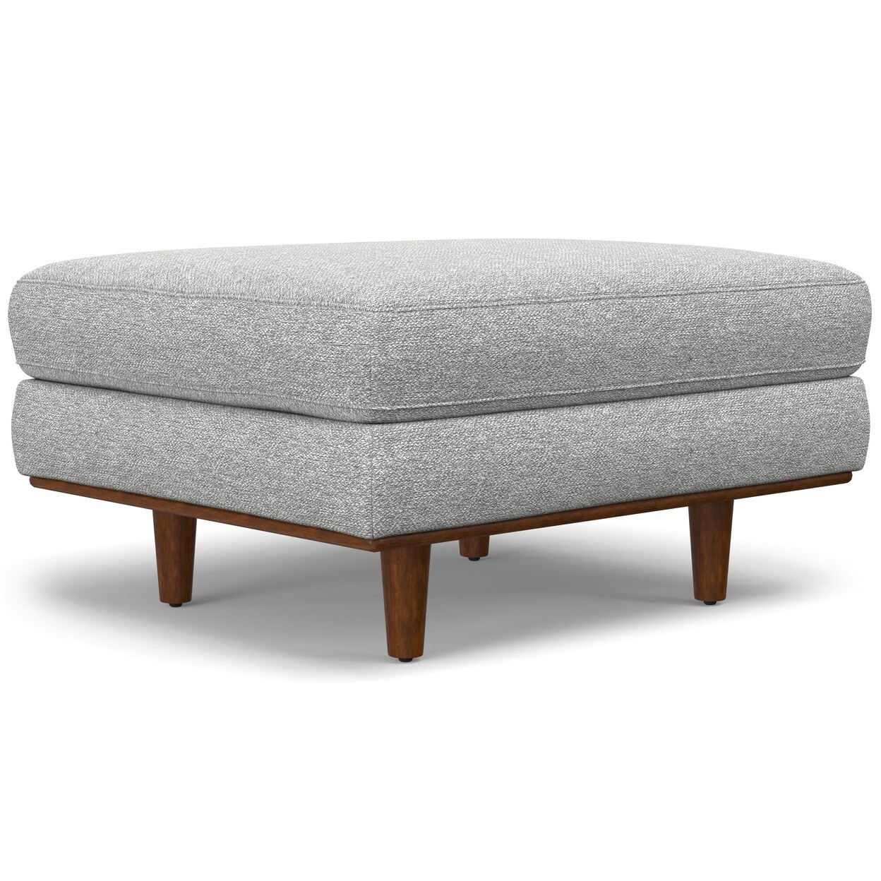 Morrison Ottoman Woven-Blend Fabric Small Footrest Coffee Table Accent Chair