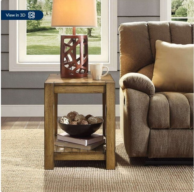 Bryant Rustic Maple Brown Solid Wood End Table