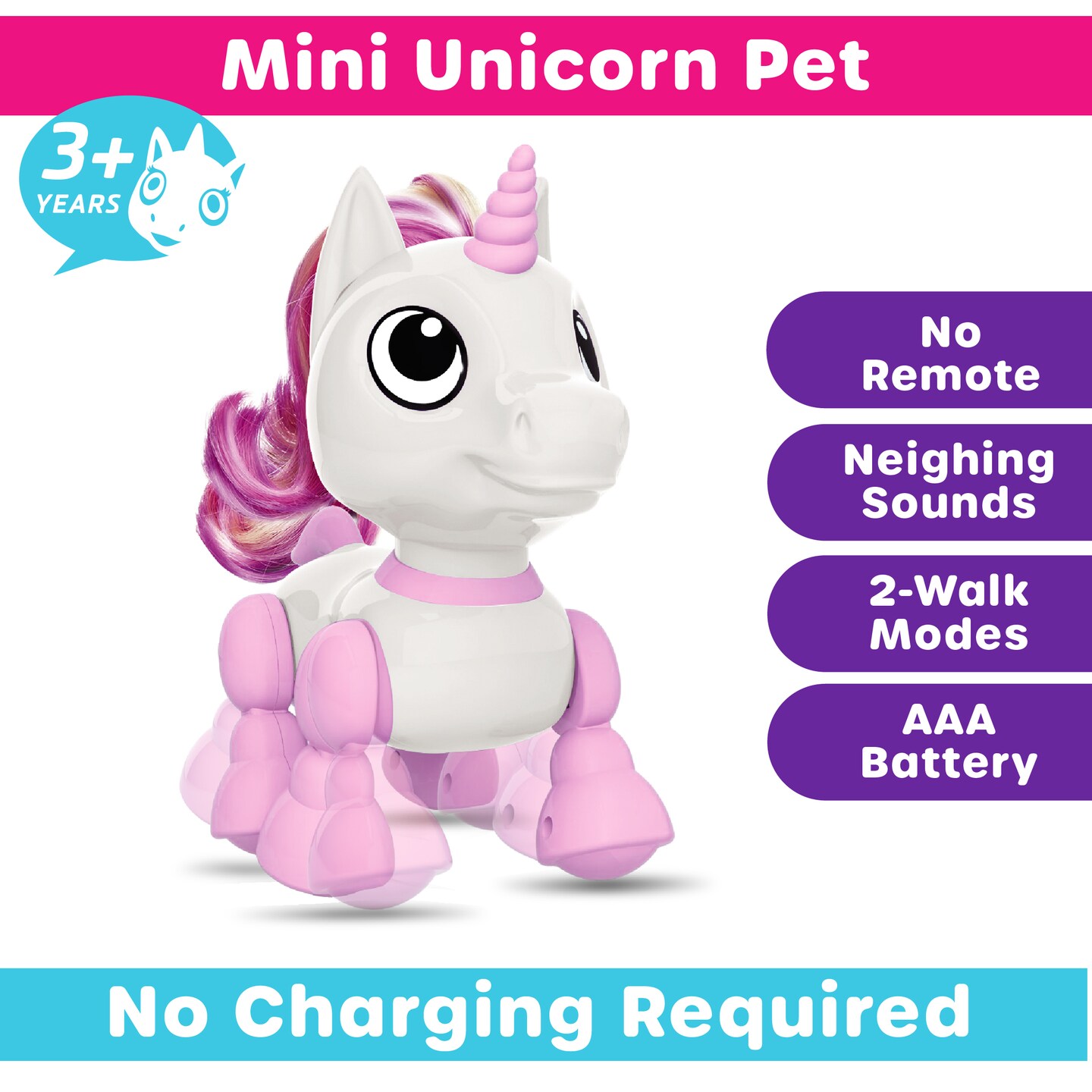 Power Your Fun Robo Pets Unicorn For Girls and Boys - 2pk