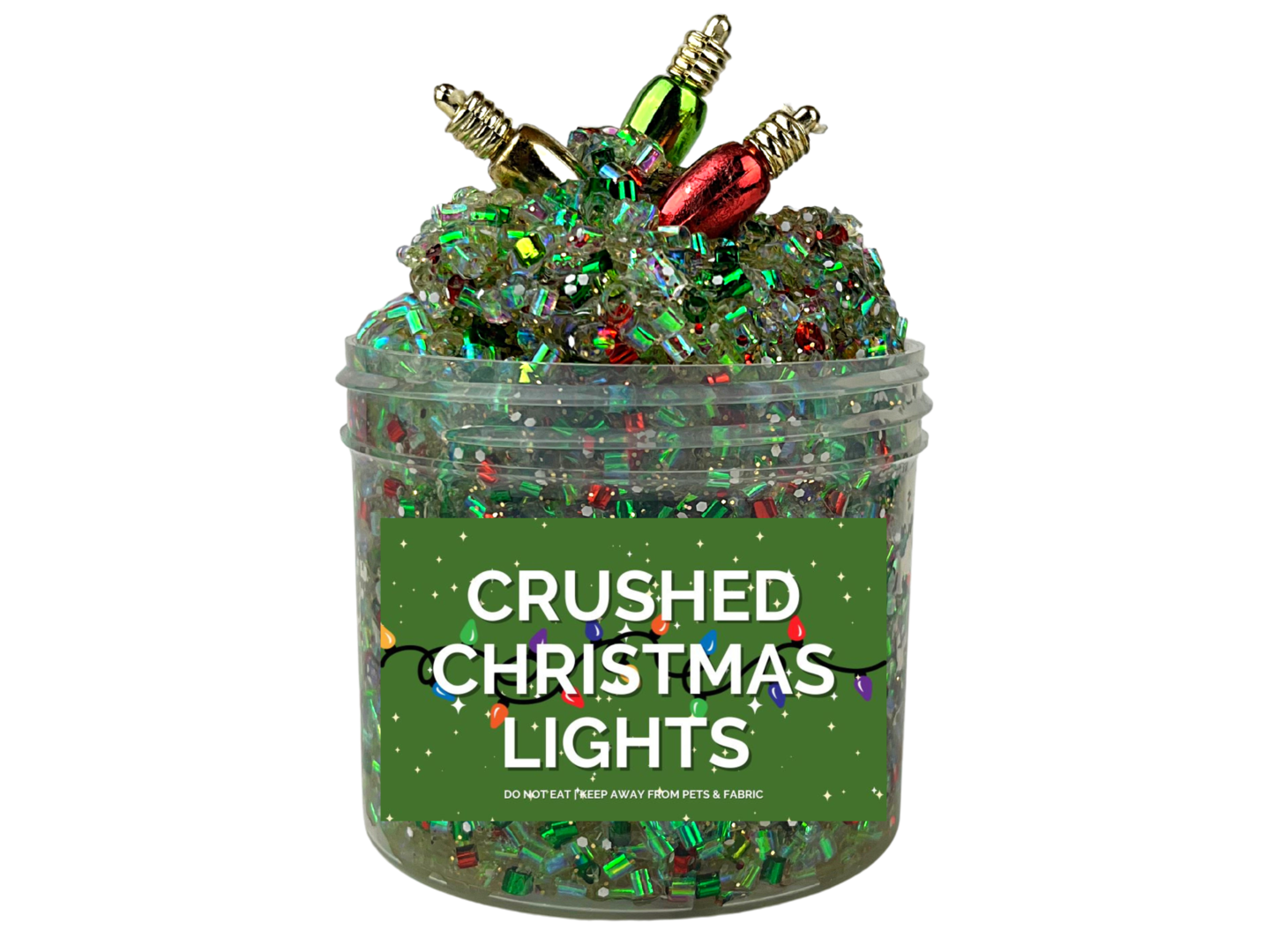 Crunchy Slime, Crushed Christmas Lights Slime