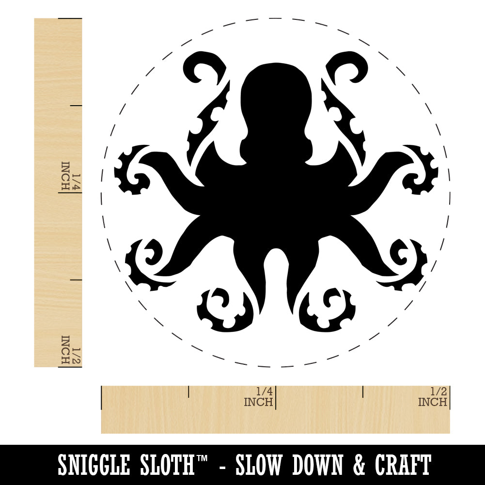 Octopus with Twisting Tentacle Arms Self-Inking Rubber Stamp Ink Stamper for Stamping Crafting Planners
