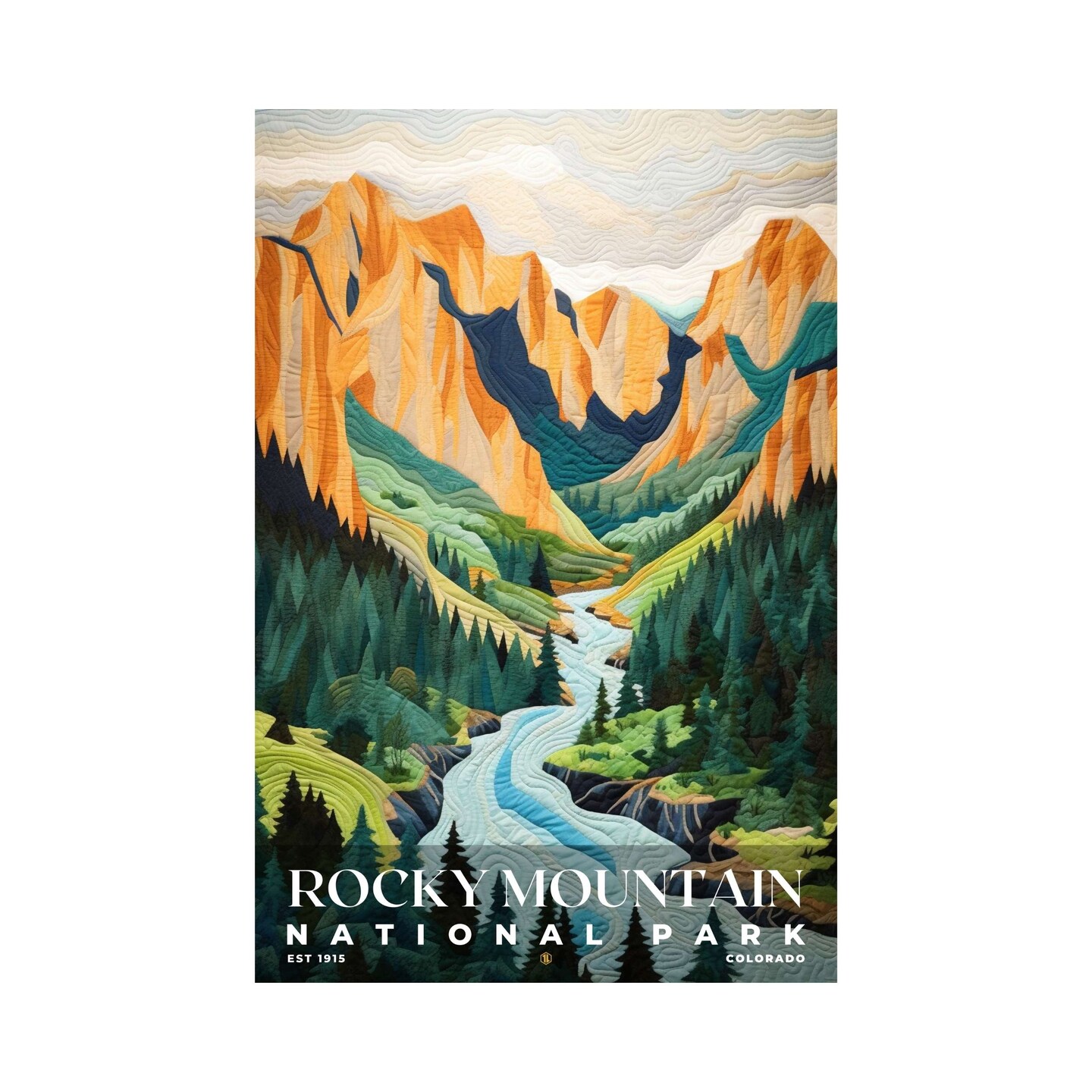 Rocky Mountain National Park Poster, Travel Art, Office Poster, Home 