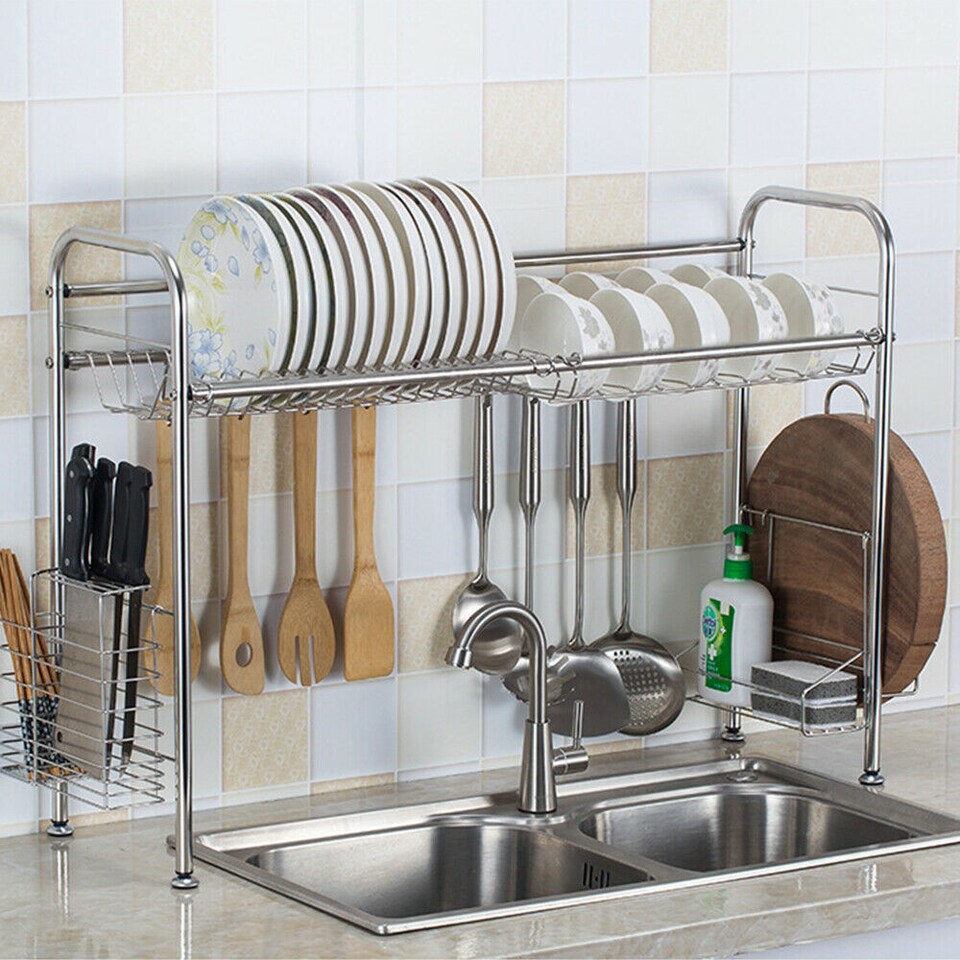 Stainless Steel Kitchen Supplies Storage Shelf Cutlery