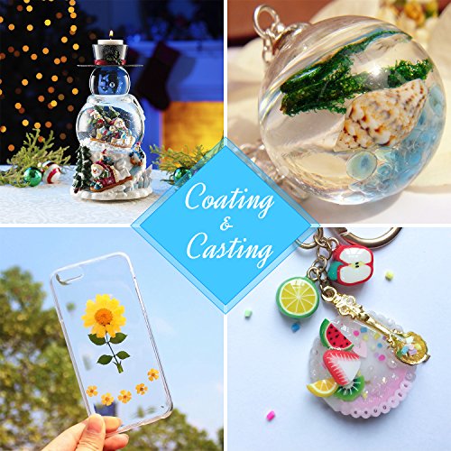UV Resin - 200g Crystal Clear Ultraviolet Curing UV Resin for DIY Jewelry Making, Craft Decoration - Hard Transparent Glue Solar Cure Sunlight Activated Resin for Casting &#x26; Coating