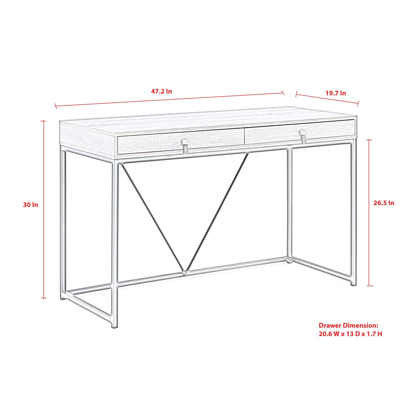 Emberlyn Writing Desk With Storage