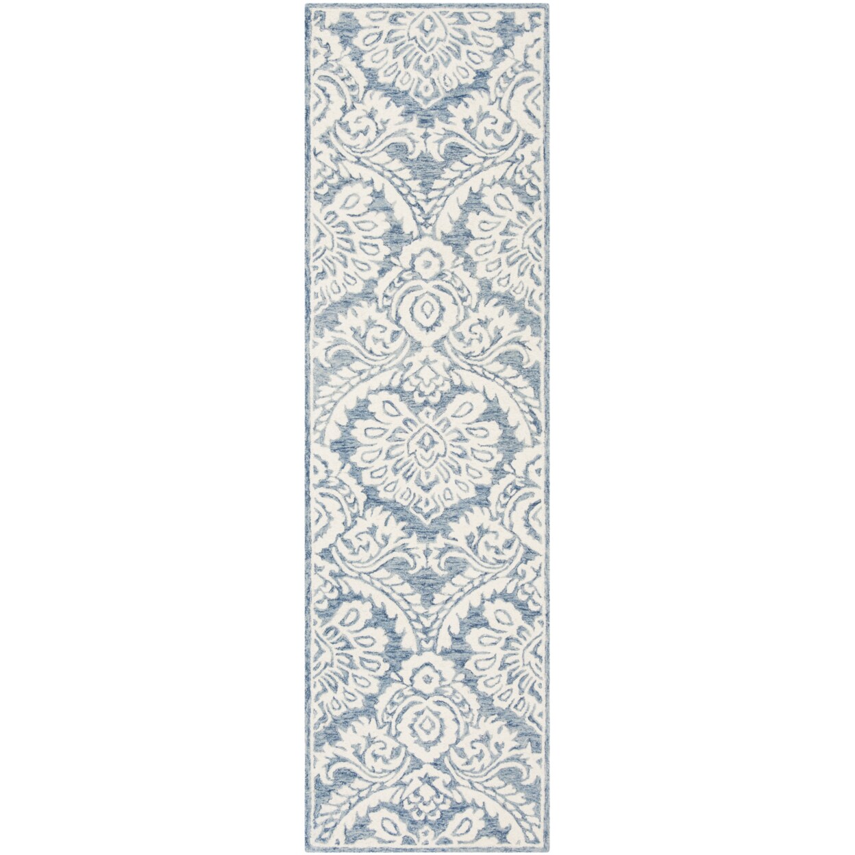 Safavieh Blossom Blm106M Handmade Blue / Ivory Rug Traditional Carpet Area