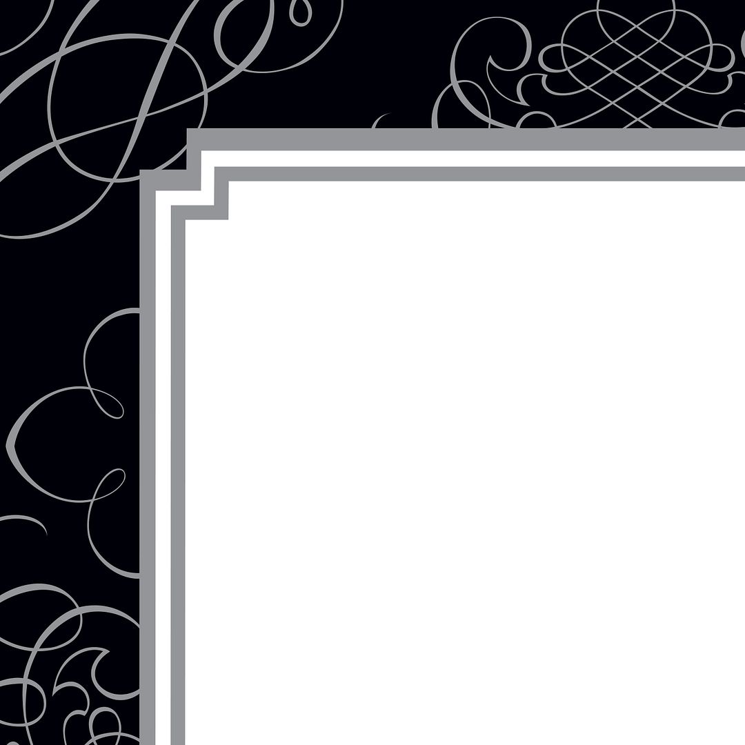 Great Papers! Black and Silver Scrolls Stationery Letterhead, Invitations and Announcements, Printer Friendly, 8.5&#x22;x11&#x22;, 80 Pack