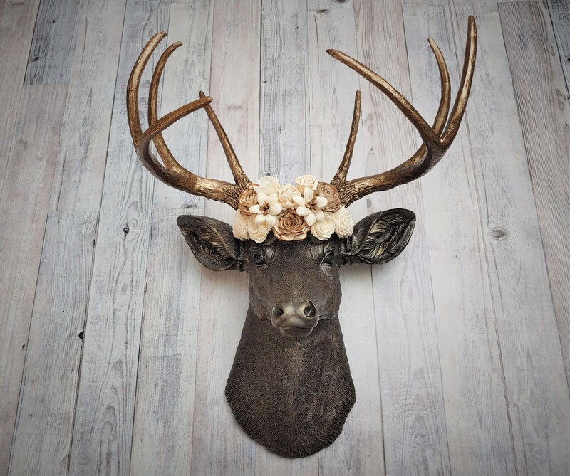 Faux Taxidermy Deer Head Wall Decor, Stag Head Wall Mount, Deer Head ...