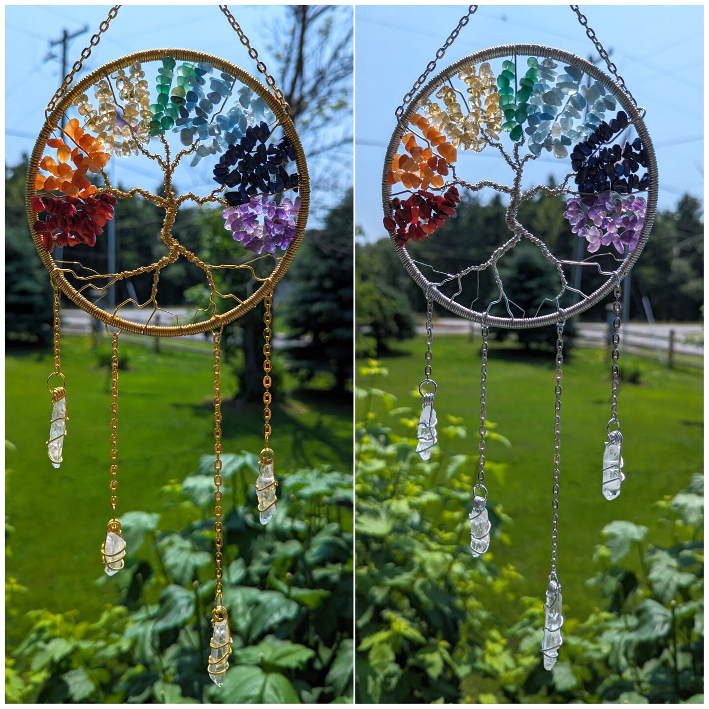 Rainbow Pride Chakra Tree of Life Sun Catcher-Handmade Rainbow