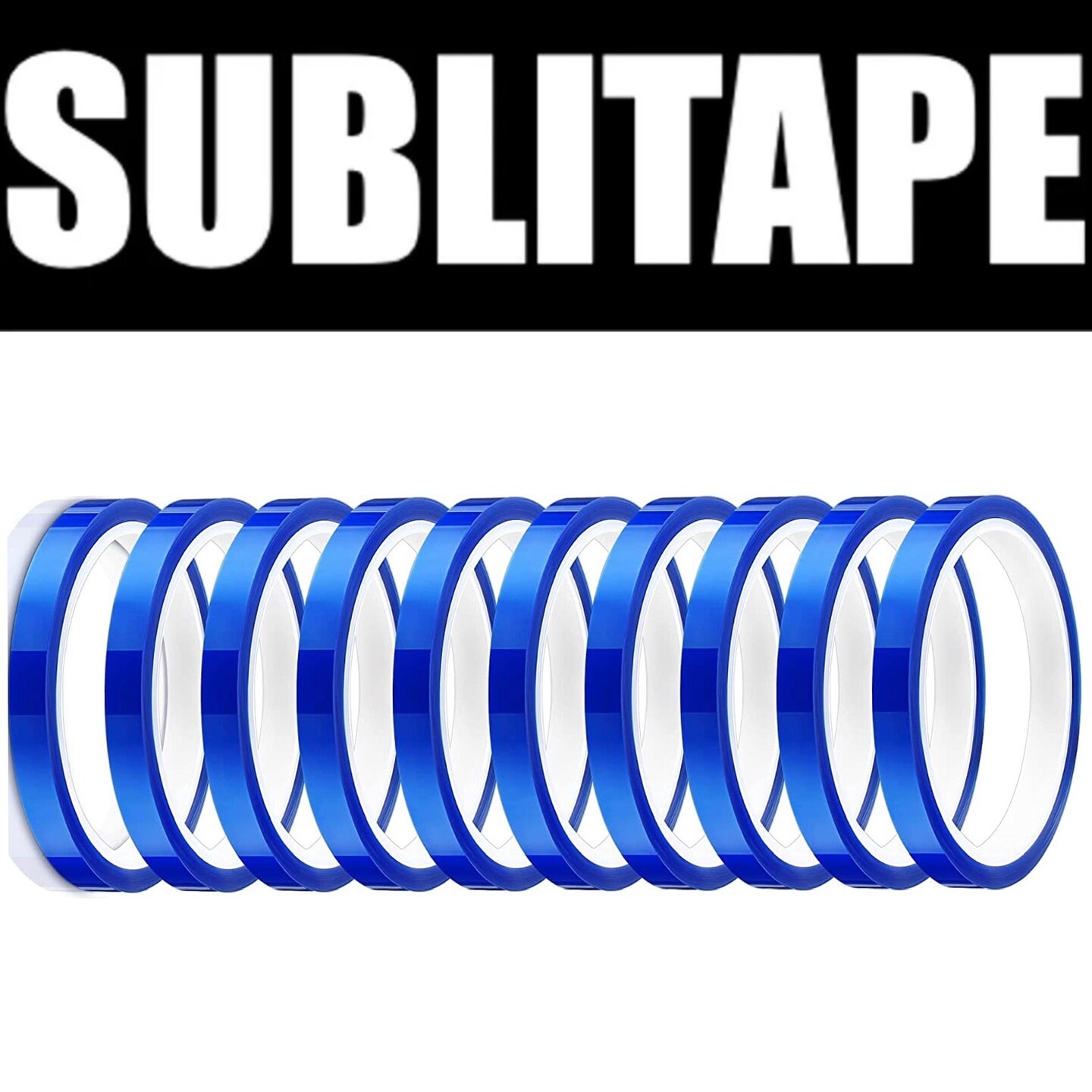 10 rolls Heat resistant tapes sublimation Press Transfer Thermal Tape 4mmx30m SUBLITAPE BLUE
