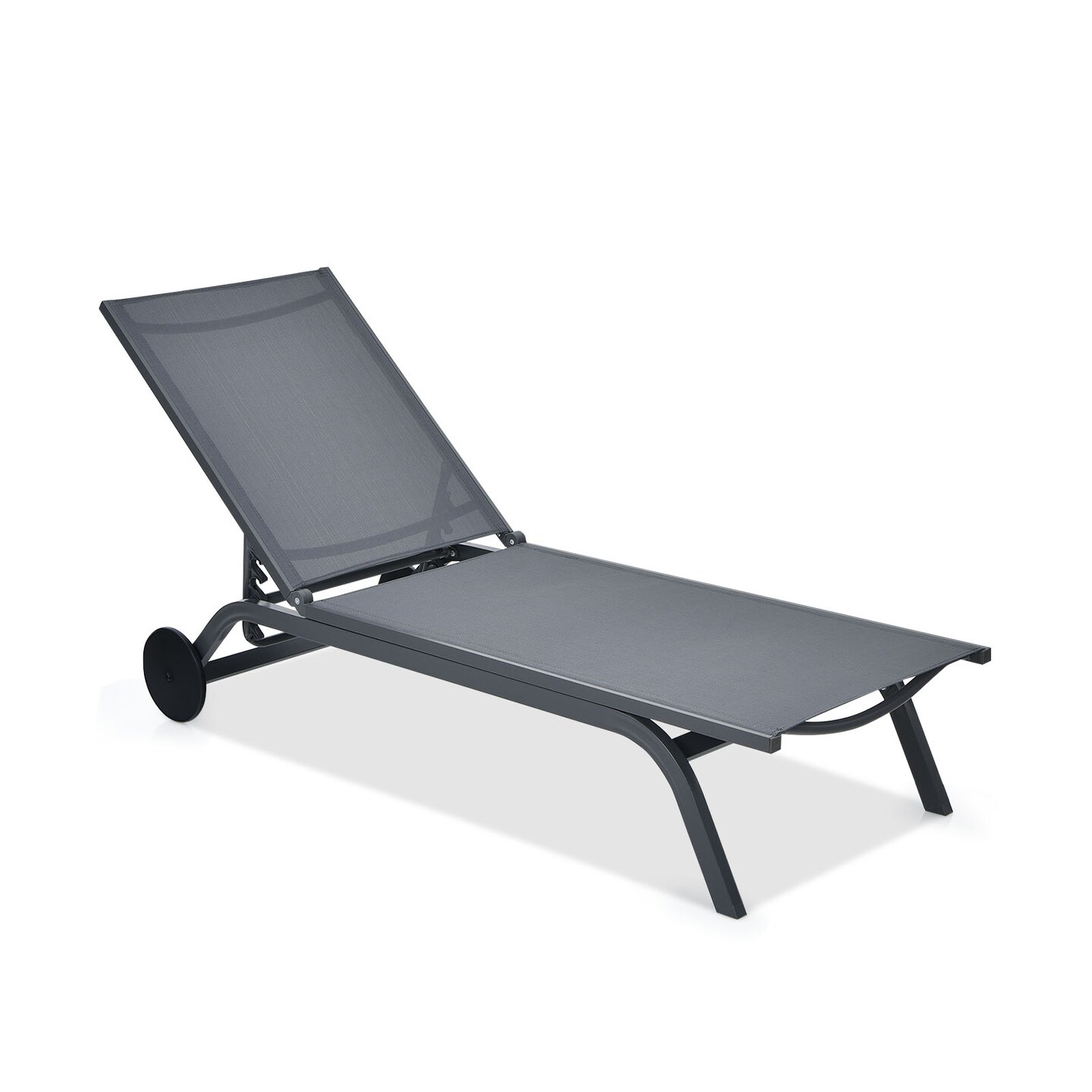 Aluminum Fabric Outdoor Patio Lounge Chair with Adjustable Reclining