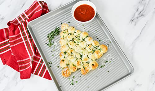 Bakeware Half Sheet Pan, Warp Resistant Nonstick Baking Pan, Made in the USA from Aluminized Steel 17 1/4 x12 1/4 x1