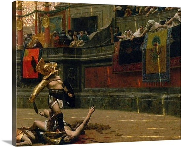 Pollice Verso by Jean-L&#xE9;on Gerome Canvas Classic Artwork